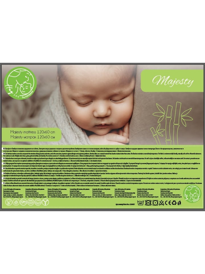 Moni Matratze Majesty 120 x 60 x 12 in weiß günstig kaufen 60x120 cm