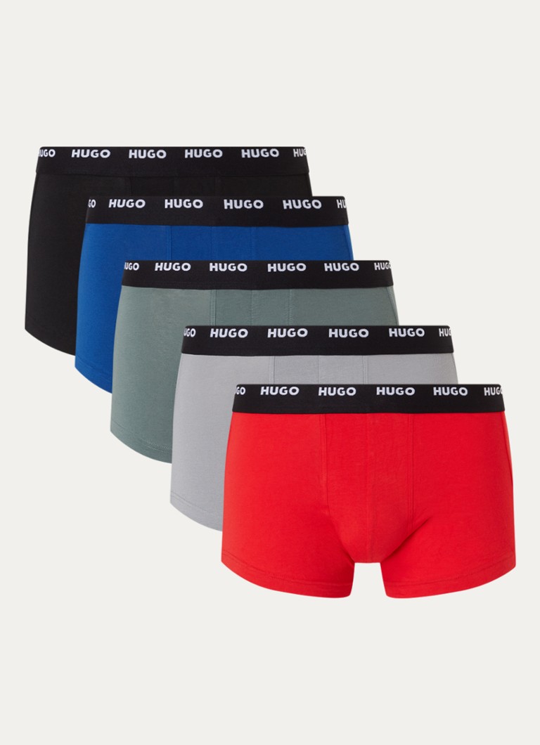Lot de 5 boxers HUGO BOSS avec ceinture logotée