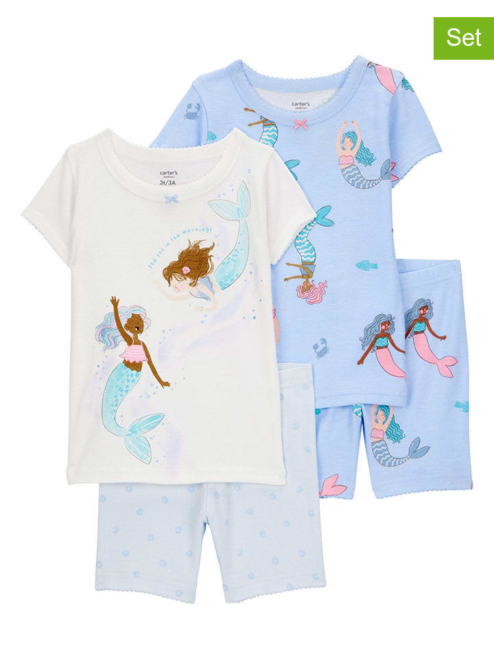 carter's 2er-Set: Pyjamas in Hellblau/ Grau günstig kaufen