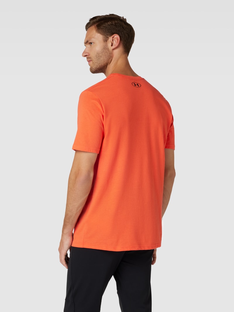 T-Shirt mit Label-Print in orange