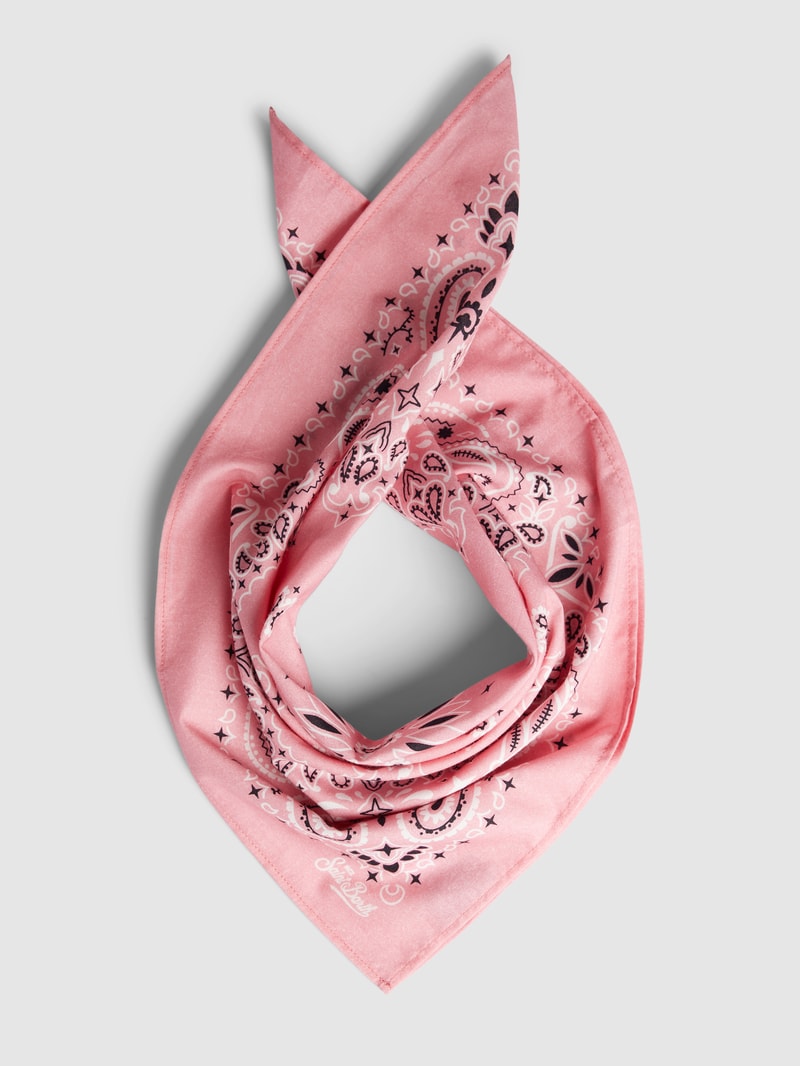Schal mit Label-Print Modell 'FOULARD' in rosa