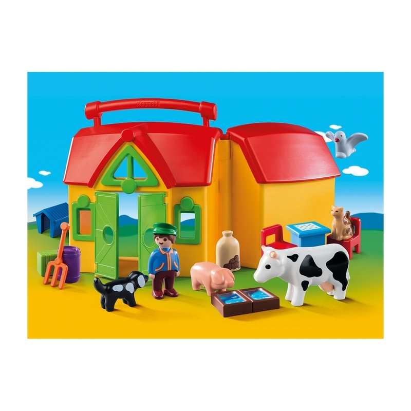 6962 Ferme transportable avec animaux Playmobil 1.2.3