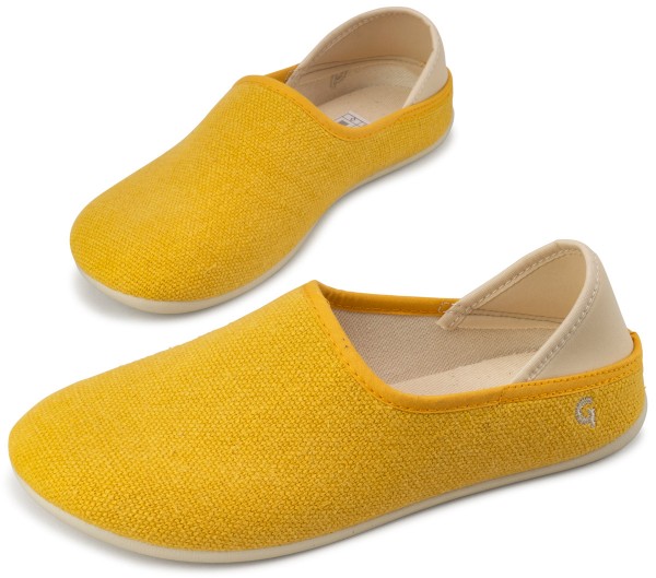 Gottstein ~ Leinen Slipper Slip-On Vegan ~ Gelb