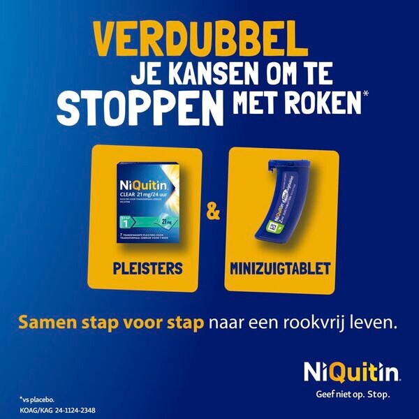 NiQuitin Clear Patch Step 1 - 21 mg - nikotinski obliž - 14 kosov