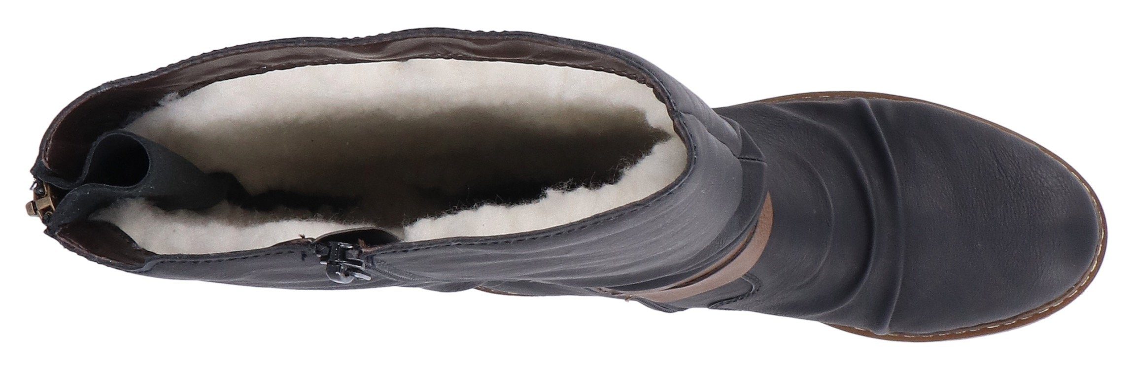 Rieker Winterstiefel mit zusätzlichem Reißverschluss hinten für regulierbare Schaftweite