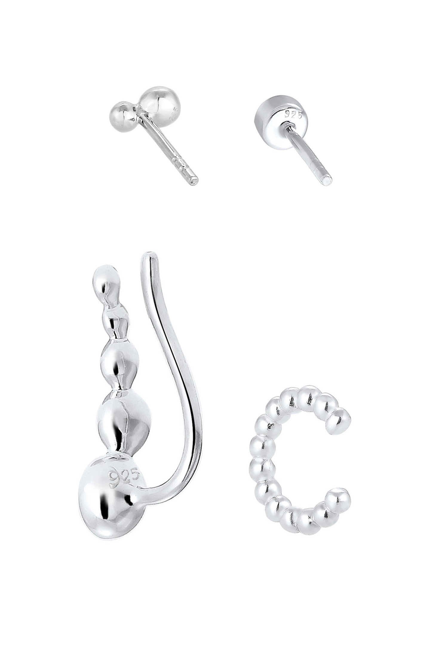 Orecchini a clip Elli con cristalli - Argento 925/1000