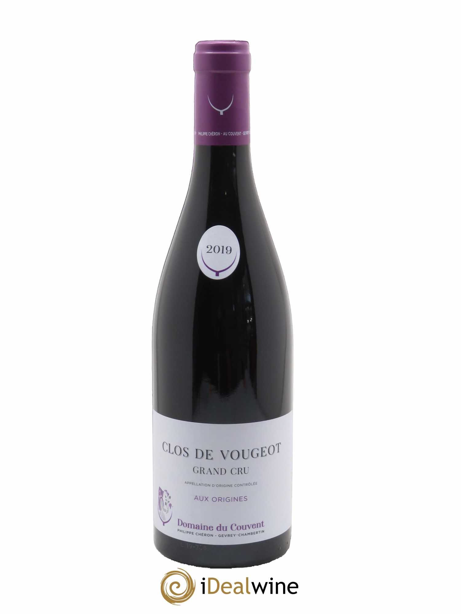 Clos de Vougeot Grand Cru Aux Origines Domaine du Couvent  2019 - Lot de 1 Bouteille