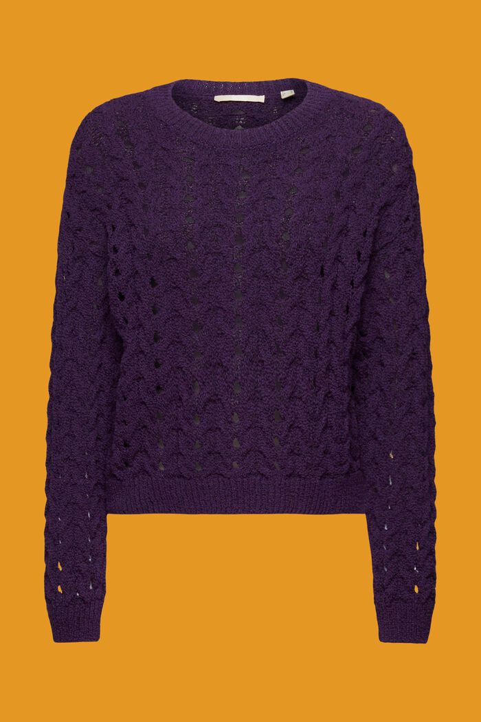 Grobstrickpullover mit Zopfmuster