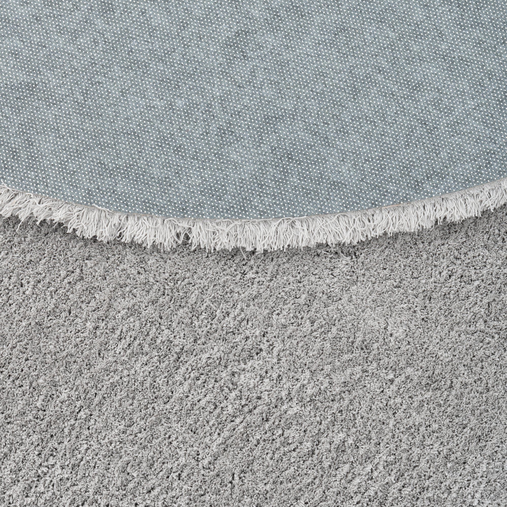 Hochflor-Teppich Luxus Hochflor Langflor Teppich Harmony Rund, Snapstyle, Rund, Höhe: 26 mm