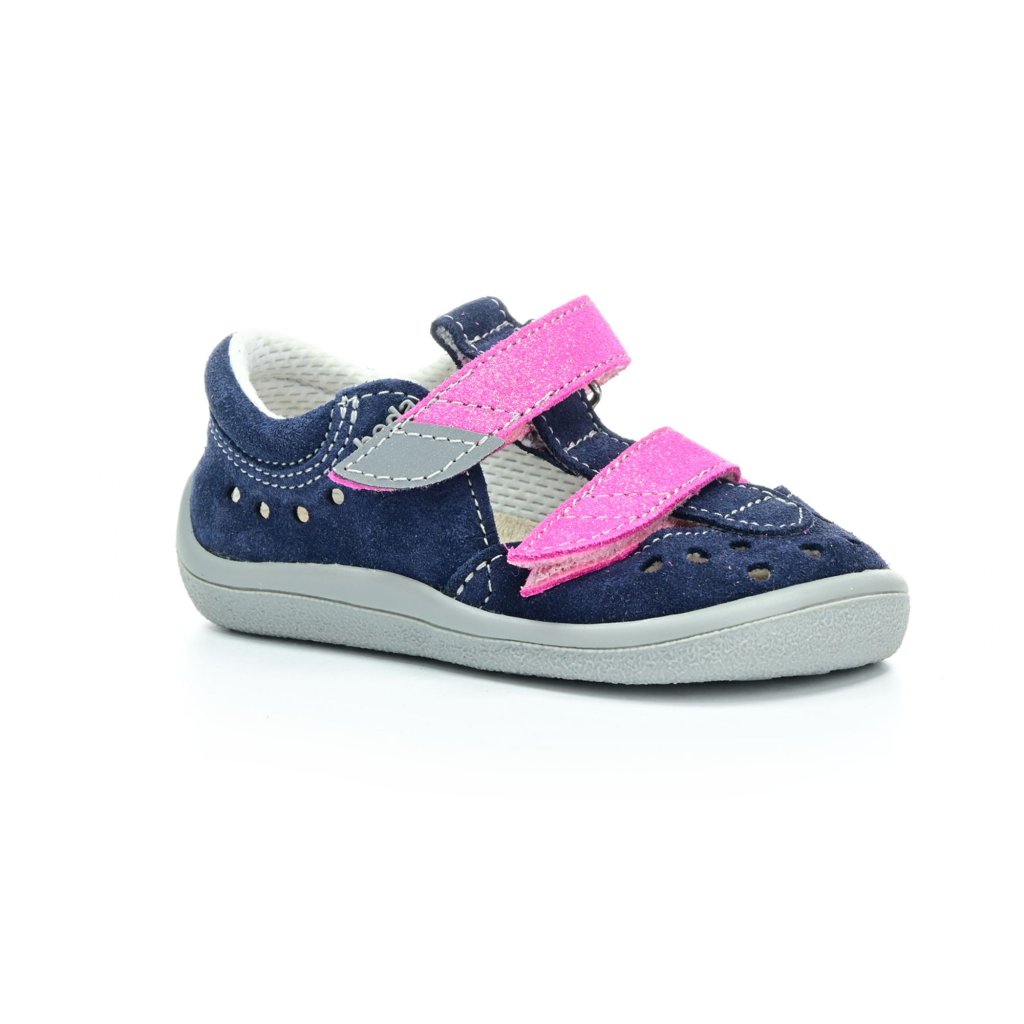 Beda Ocean Shine Barfußsandalen mit Hinterkappe Klett (BF 0001 / SD / W / OP)