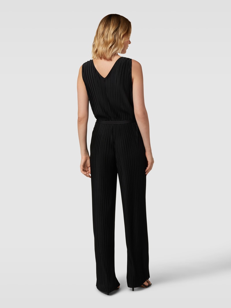 Jumpsuit mit Stoffgürtel Modell 'EDACRIA' in schwarz