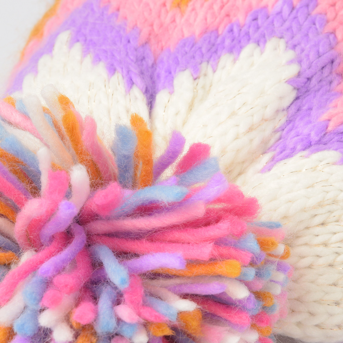 Mädchen Strickmütze mit Pompon