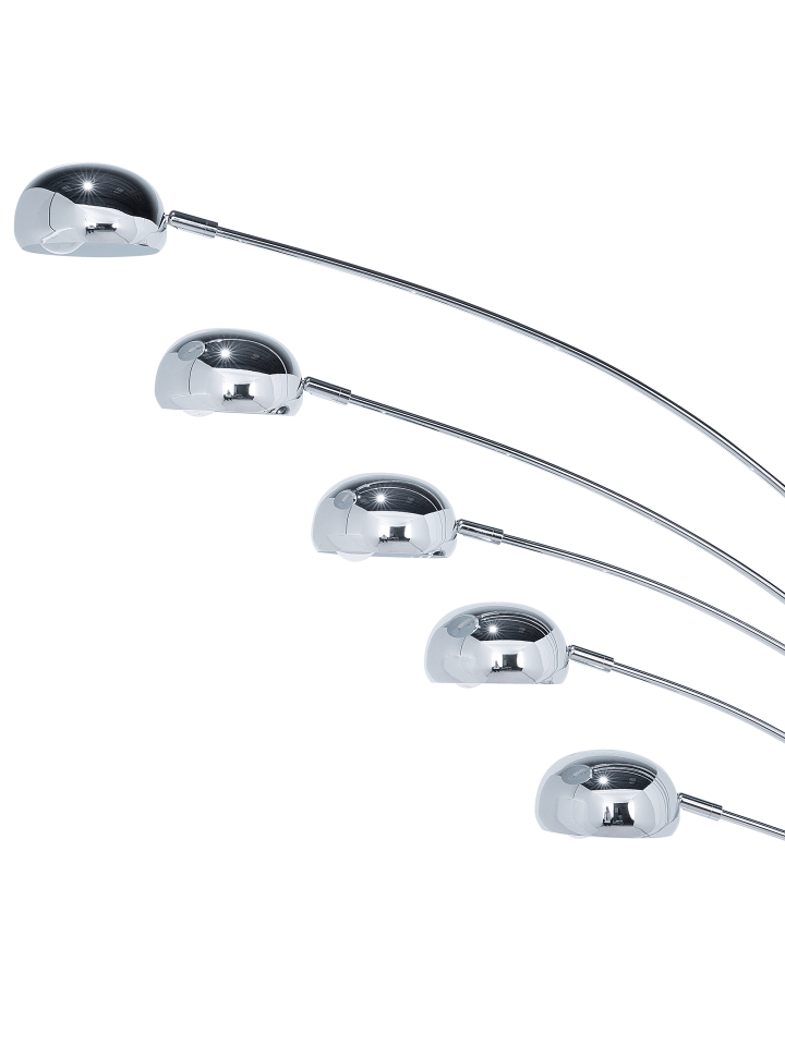 Beliani Stehleuchten FLINDERS in Silber/Schwarz - (W) 100 x (H) 212 x (L) 100 cm günstig kaufen onesize