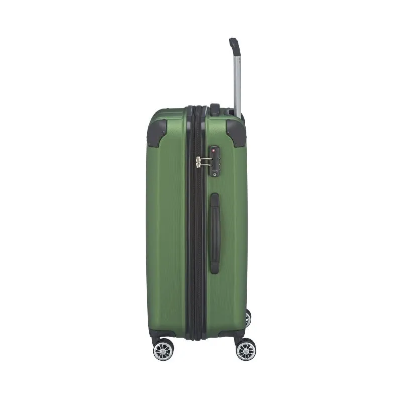 Travelite City Trolley mit 4 Rollen M 68cm EXP 78 Liter - Grün