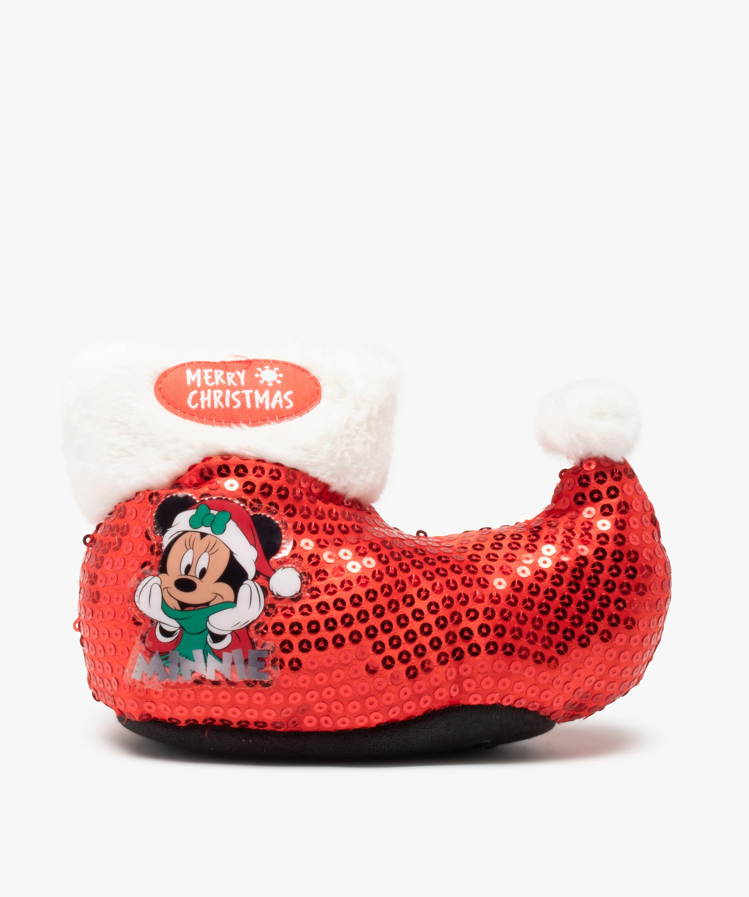 Chaussons fille en volume Père Nol - Minnie rouge | GEMO