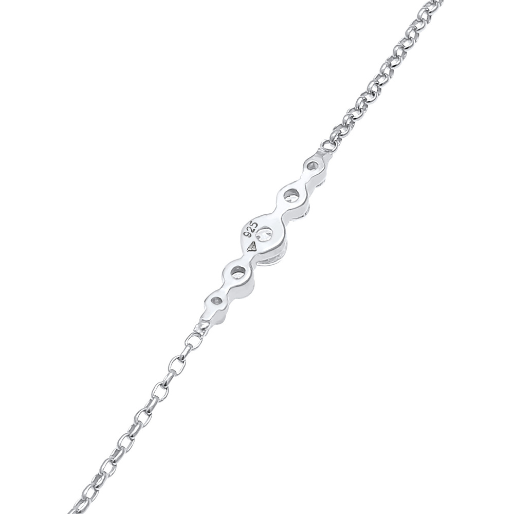 Elli Elli Bracelet Femmes Classique Étincelant Réglable avec Cristaux de Zirconium en  Bracelet