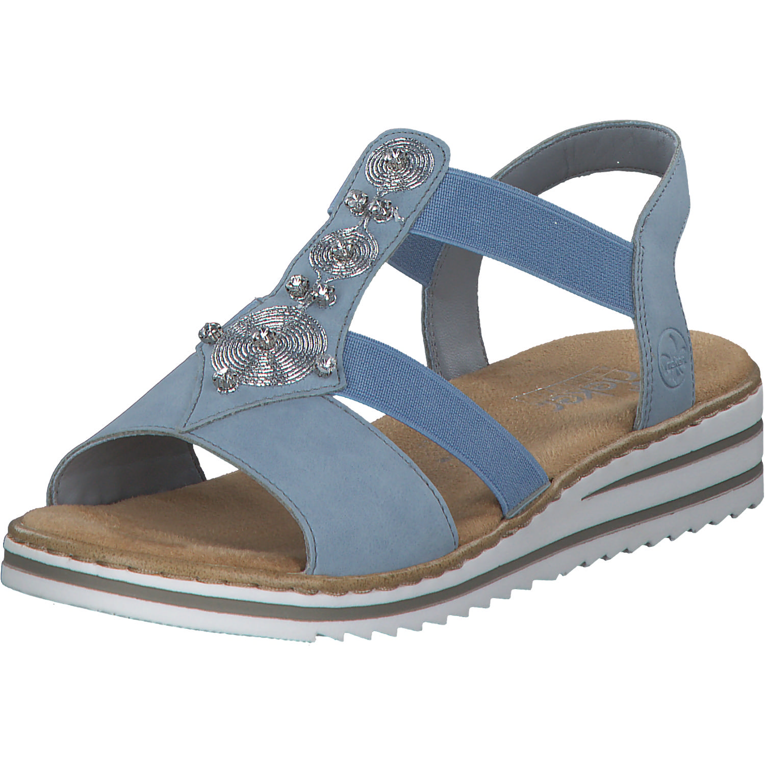 Rieker V0687, Keilsandaletten, Damen, aqua
