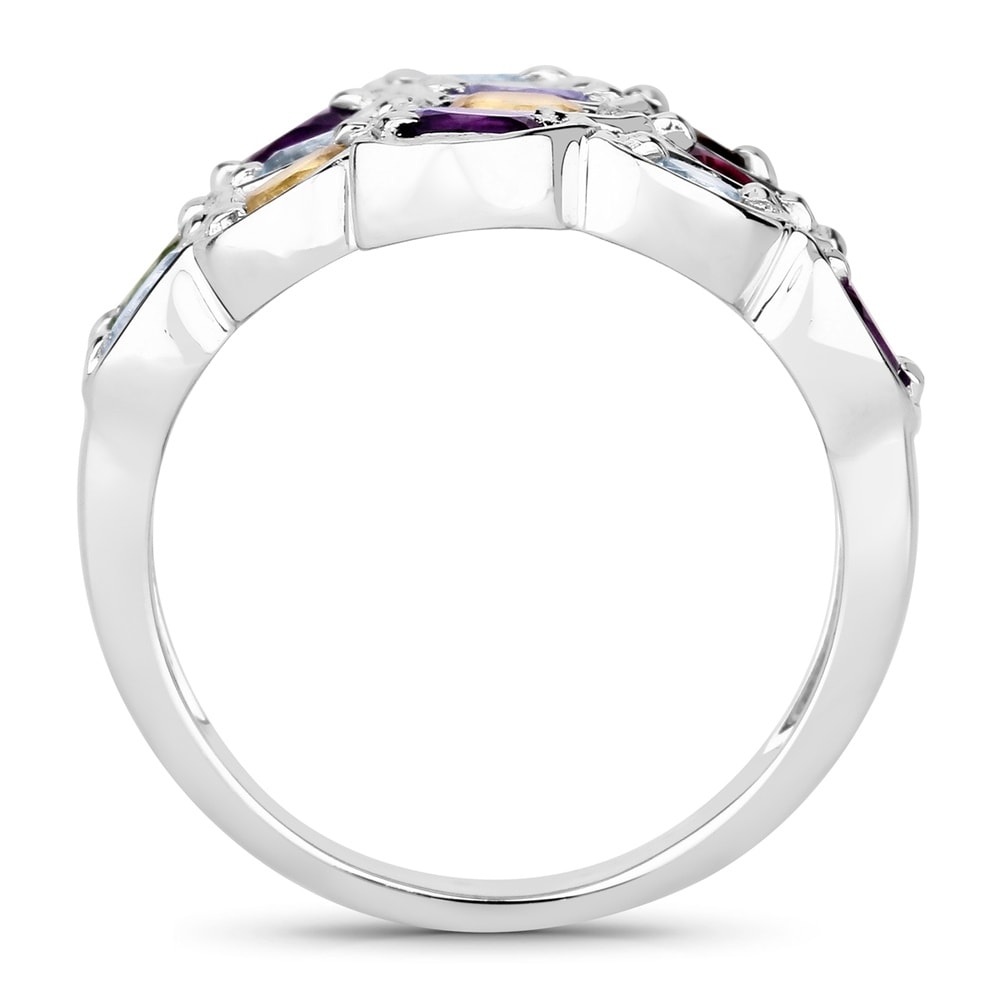 Rafaela Donata Bague Argent sterling Topaz bleu en Argent Bague
