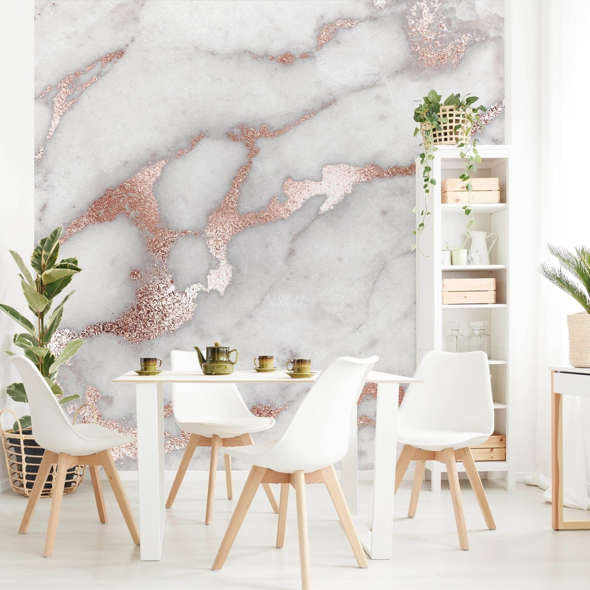 Bilderdepot24 Vliestapete Marmorn Marmoroptik Glitzer Steinoptik 3D-Effekt Industrial Modern, Glatt, Matt, (Inklusive Gratis-Kleister oder selbstklebend), Wohnzimmer Schlafzimmer Küche Flur Fototapete Motivtapete Wandtapete
