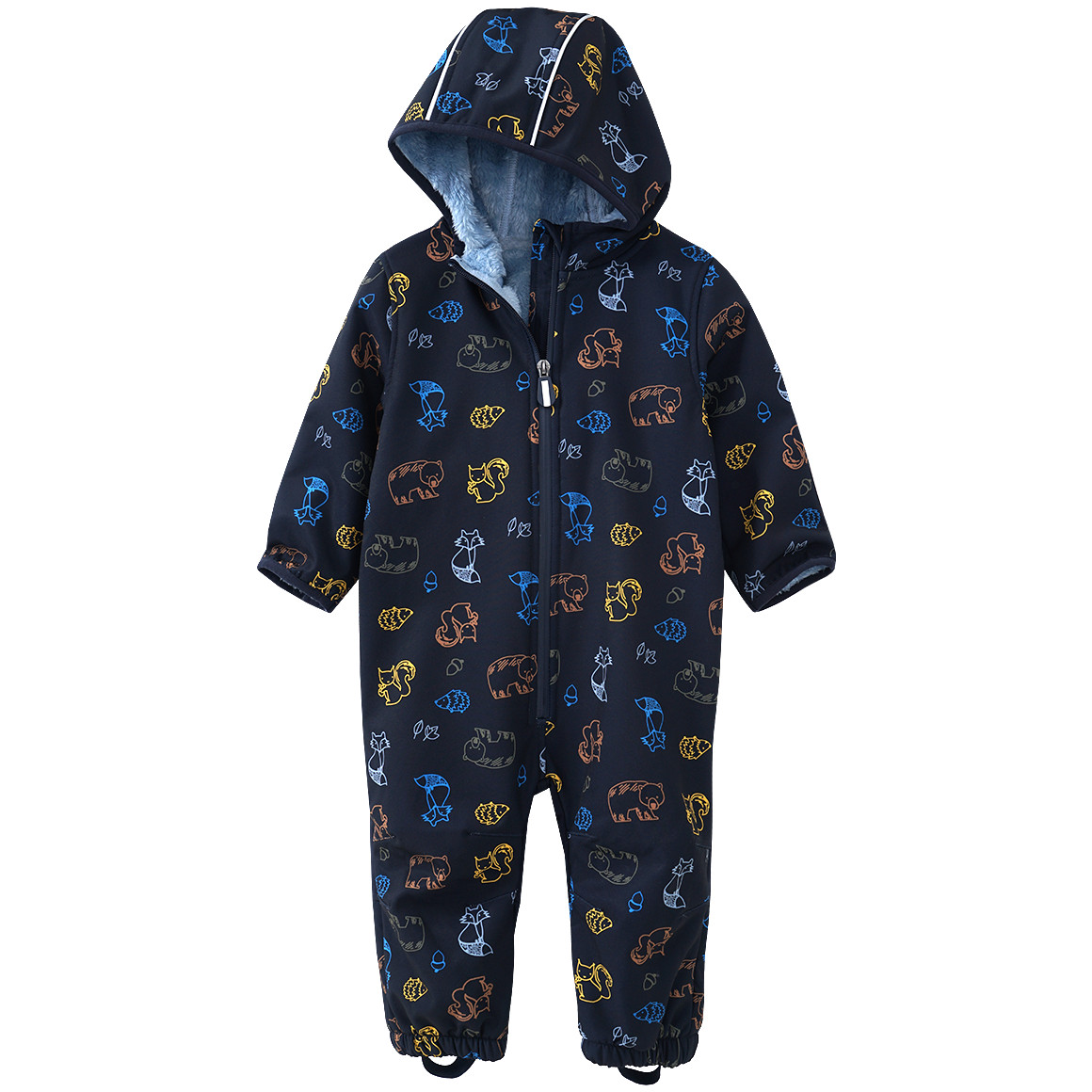 Baby Softshell-Overall mit Tier-Allover
