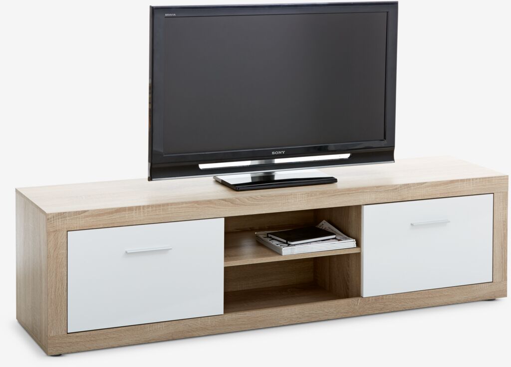 FAVRBO stolik pod TV FAVRBO jasny dąb/biały