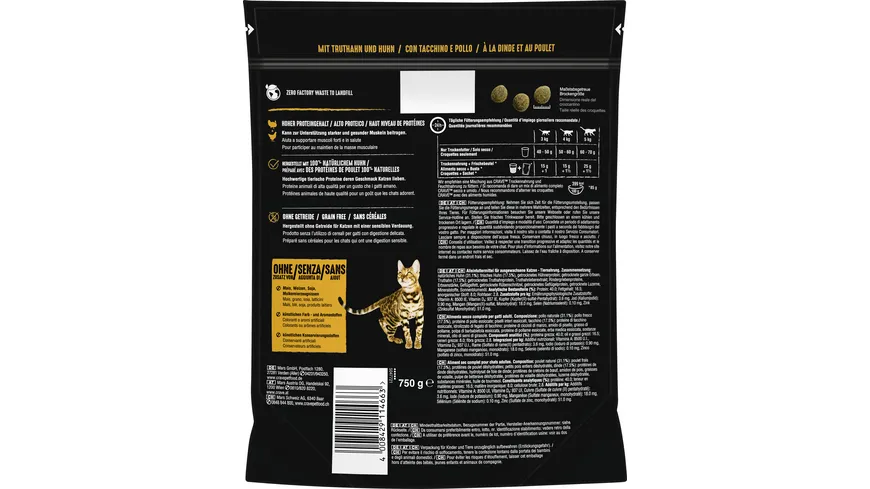 Crave Katzentrockenfutter mit Truthahn & Huhn 750 g