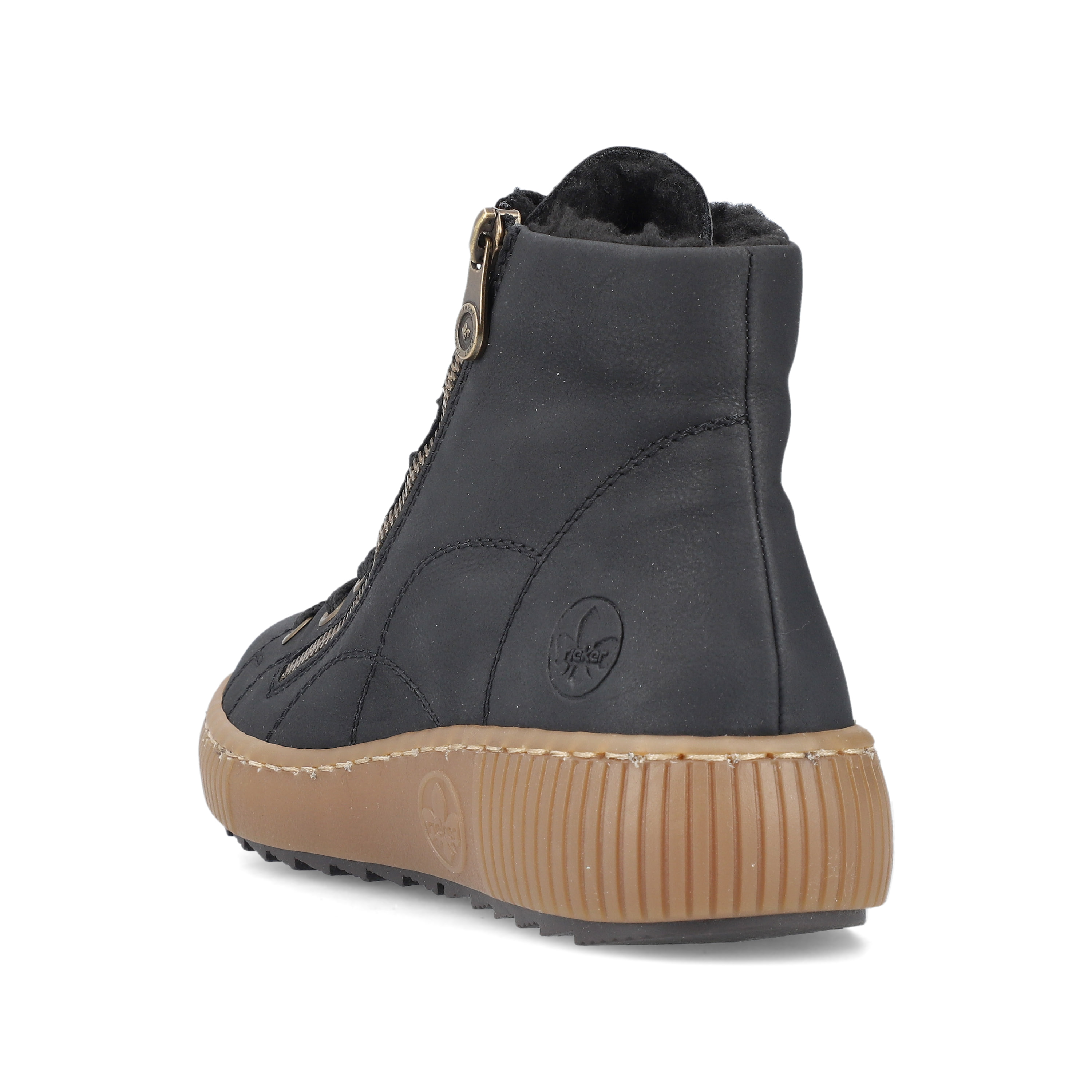 Rieker Damen Schnürschuhe asphaltschwarz