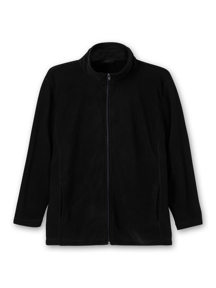 sheego Fleecejacke in schwarz günstig kaufen