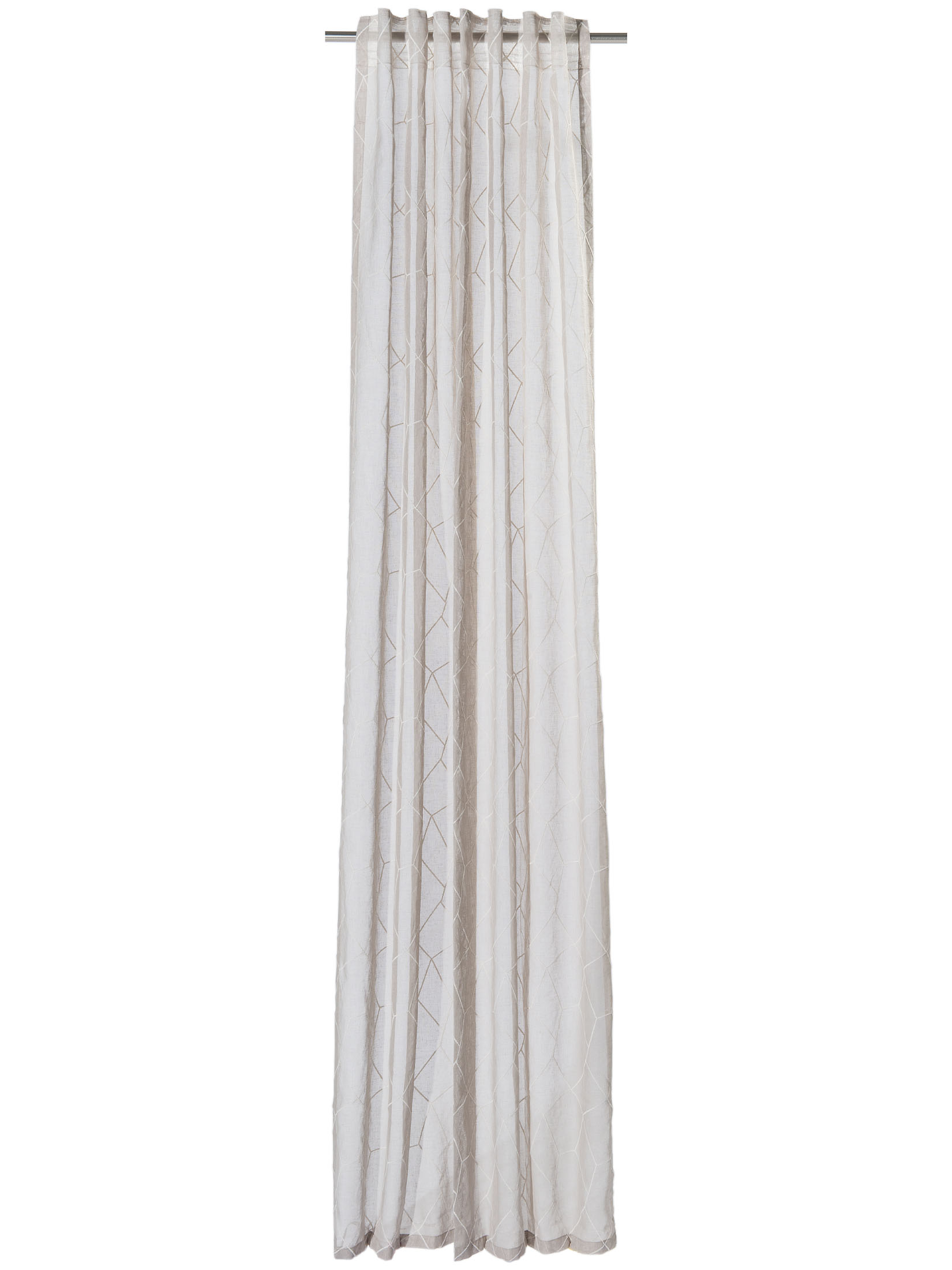 Belinda Vorhang mit Gardinenband, Taupe