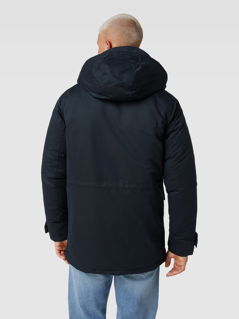 Parka mit Pattentaschen Modell 'ECLIP' in dunkelblau