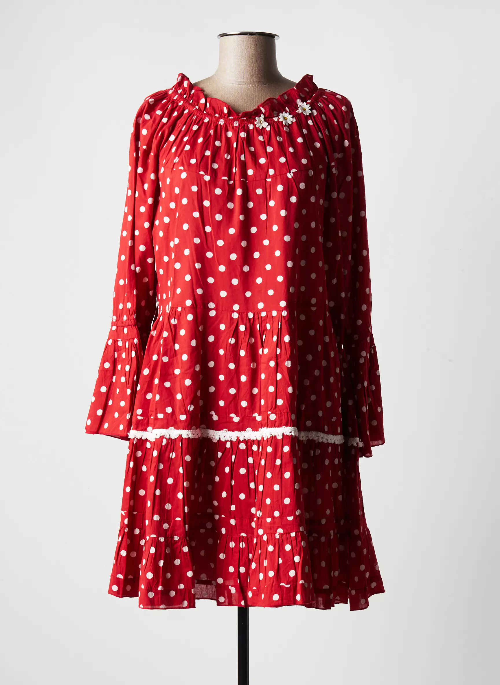 Rhum Raisin Robes Mi Longues Femme couleur rouge