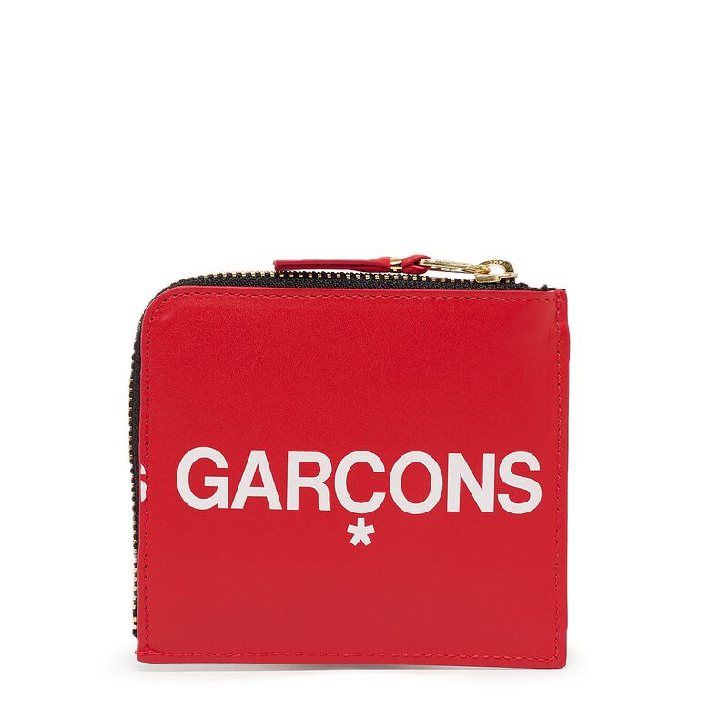 Comme des Garcons Wallet Huge Logo red