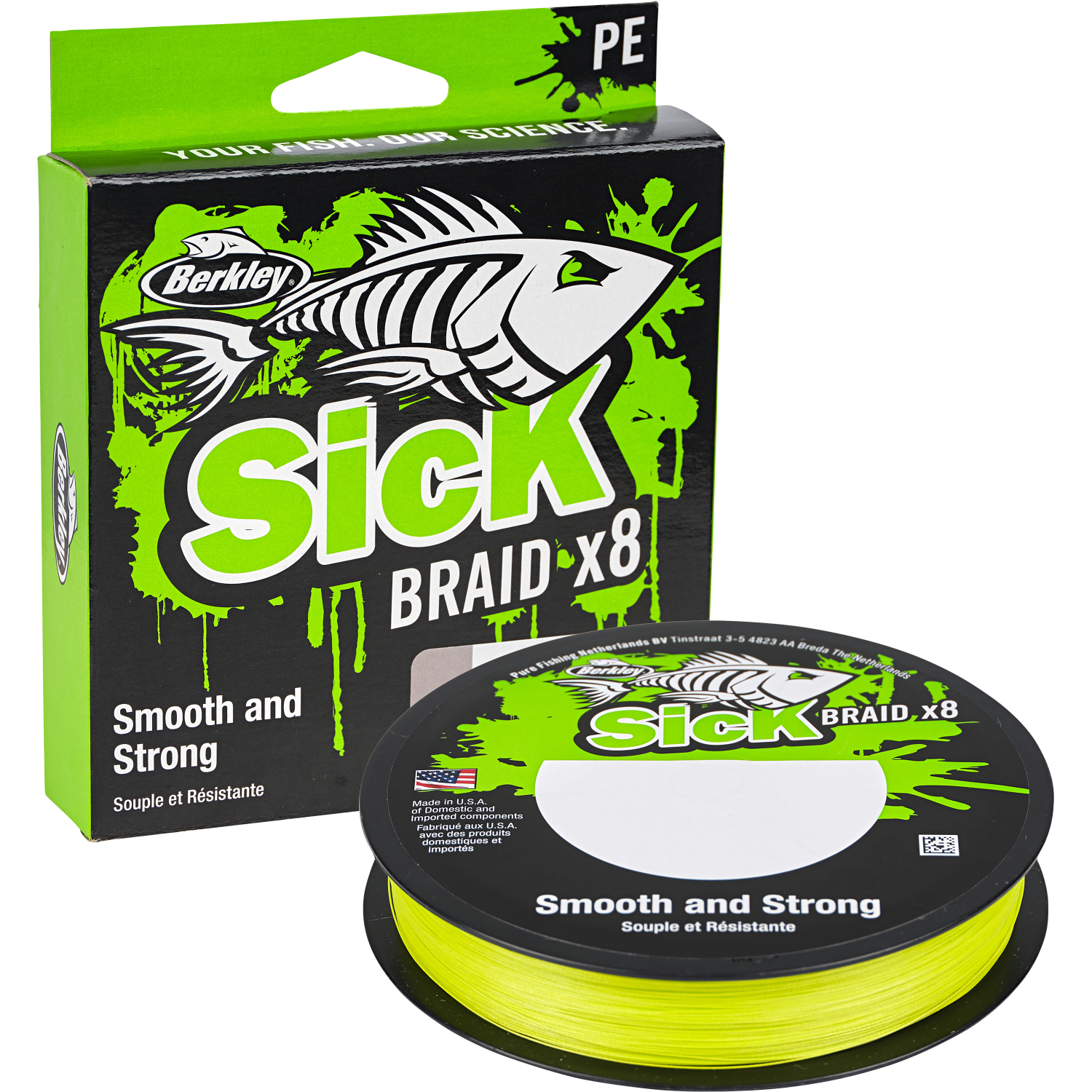 Berkley Angelschnur Sick Braid (150m, Hi-Viz Yellow)