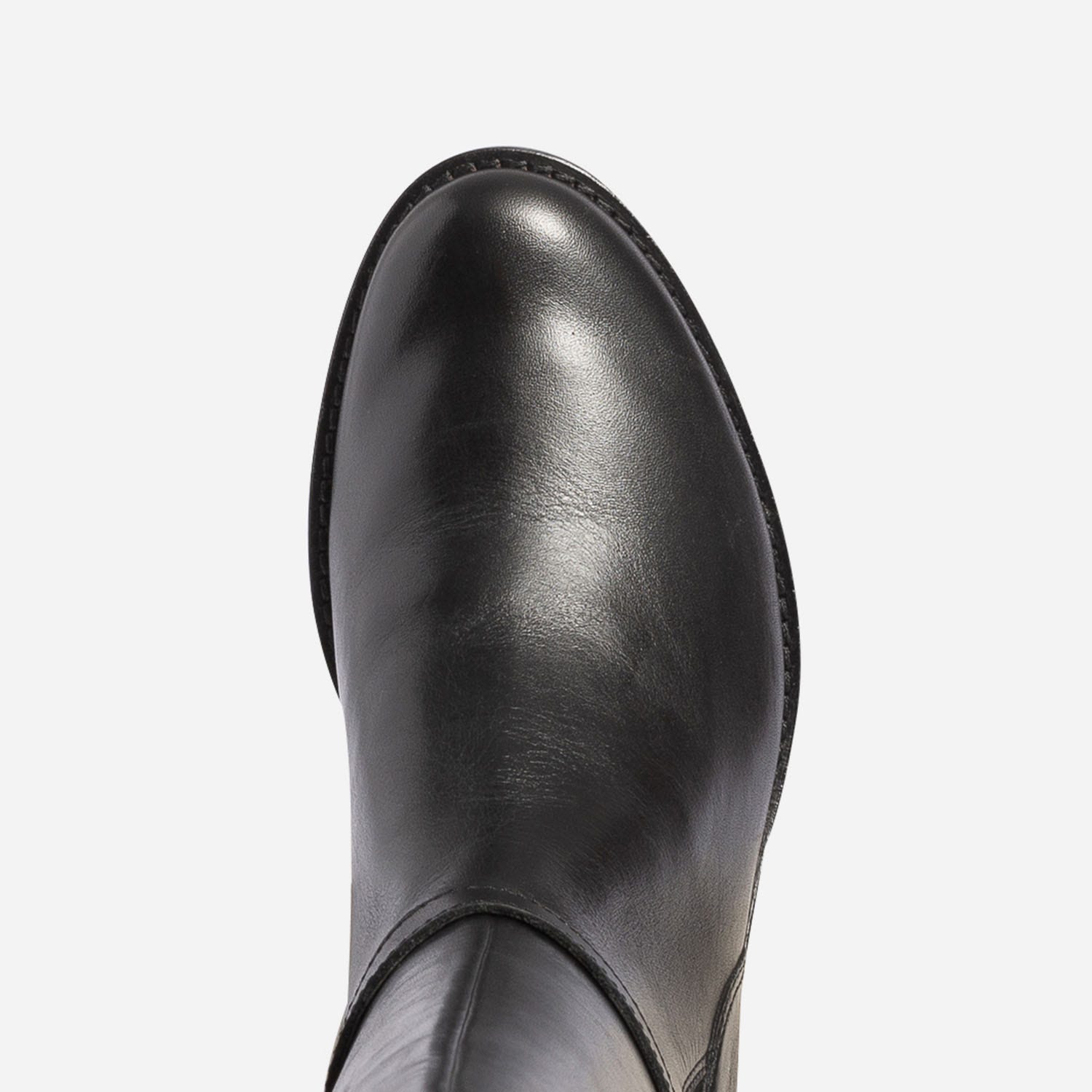 Botte CAPRICE noire bi matière à double bride