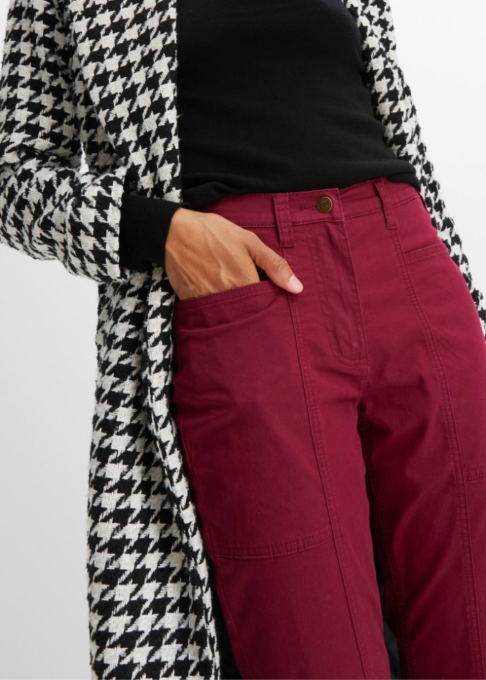 Twillhose mit High-Waist-Bequembund