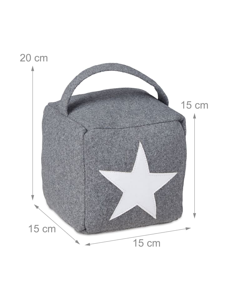 relaxdays Türstopper Stern in Dunkelgrau - (B)15x (H)20 x (T)15 cm günstig kaufen onesize