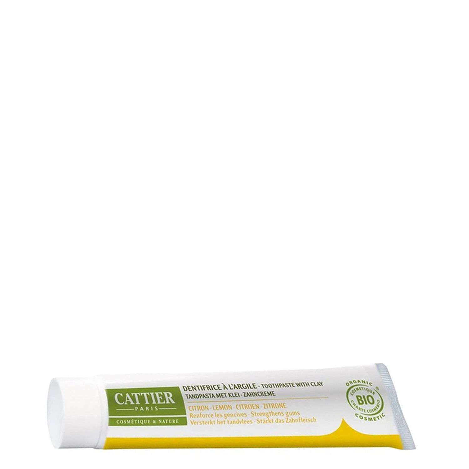 Cattier Dentargile Citron Dentifrice Reminéralisant à l'Argile 75 ml