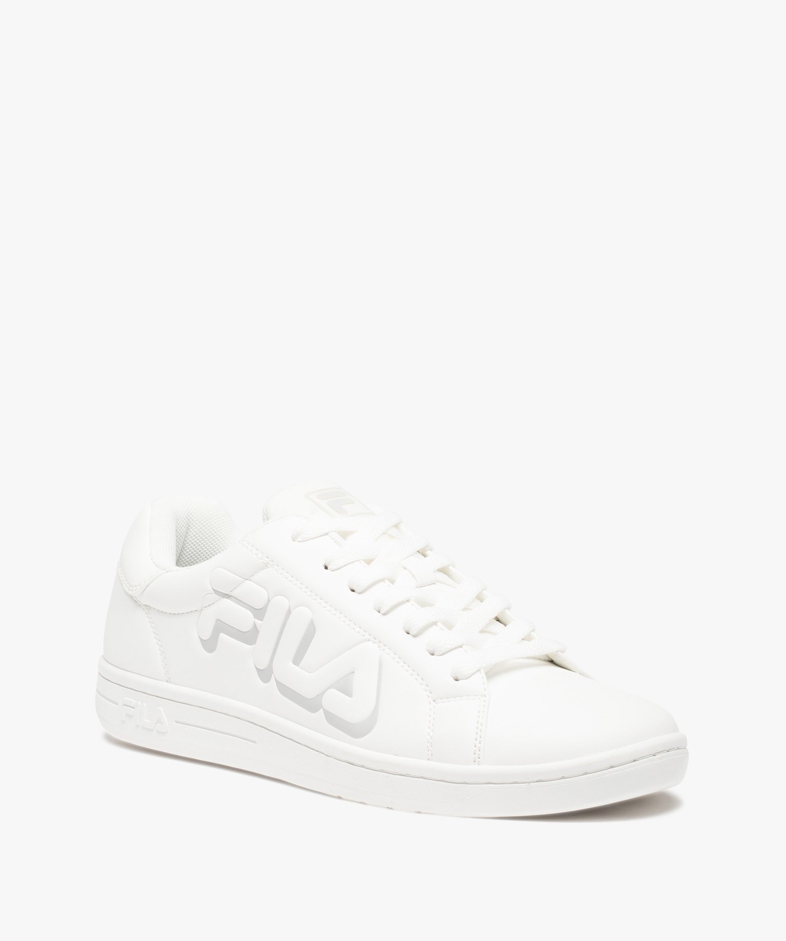 Baskets homme unies à lacets – Fila Cross Court blanc | GEMO