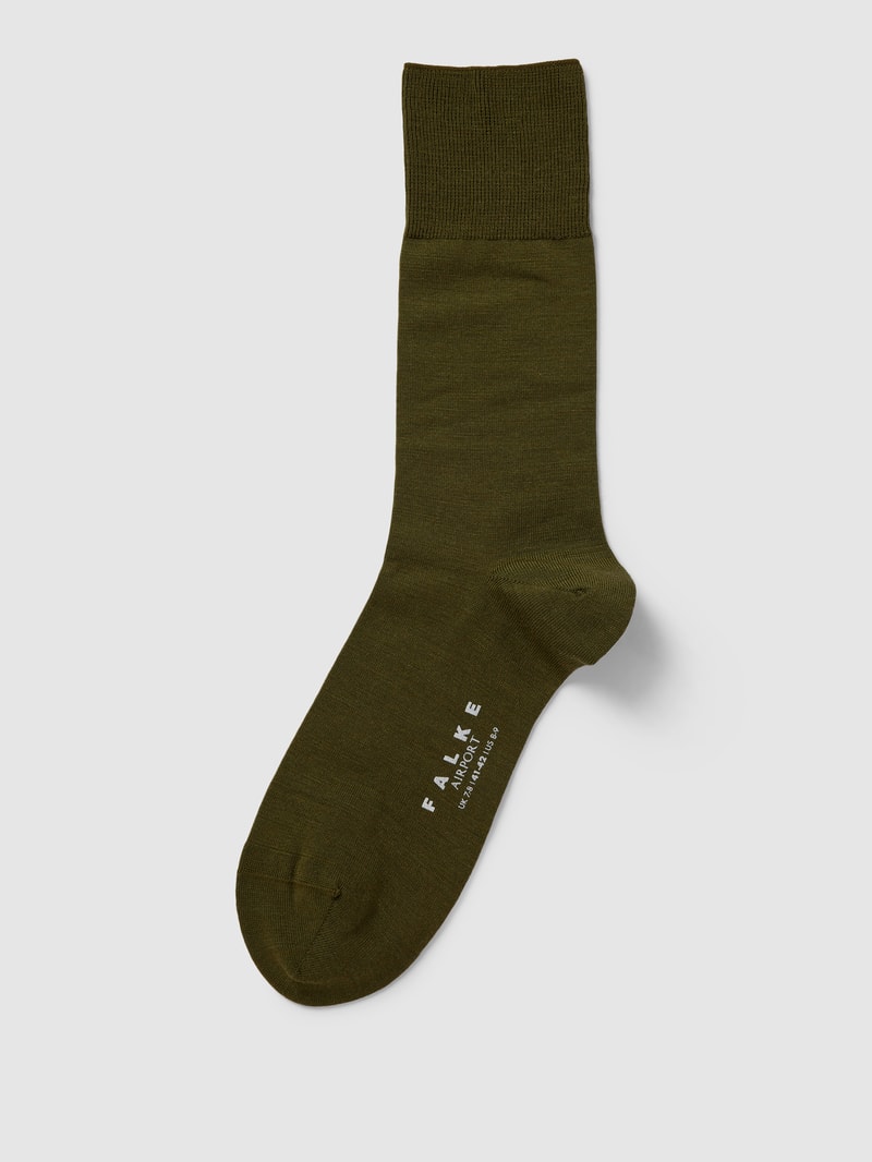 Socken mit elastischem Rippenbündchen Modell 'AIRPORT' in dunkelgrün