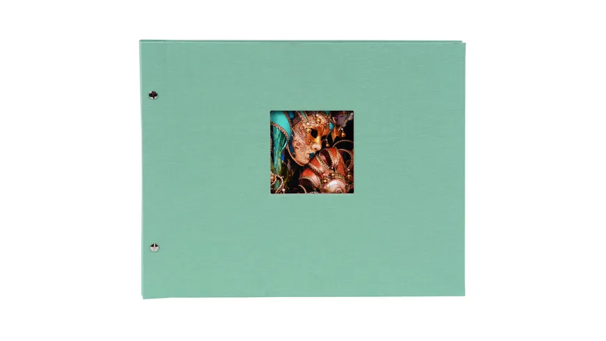 goldbuch Schraubalbum Bella Vista aqua, 39x31cm, 40 schwarze Seiten - erweiterbar