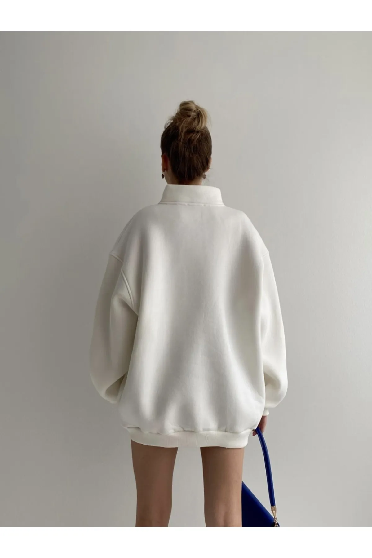 IŞILDA FASHION  NYC BESTICKTES REISSVERSCHLUSS-SWEATSHIRT