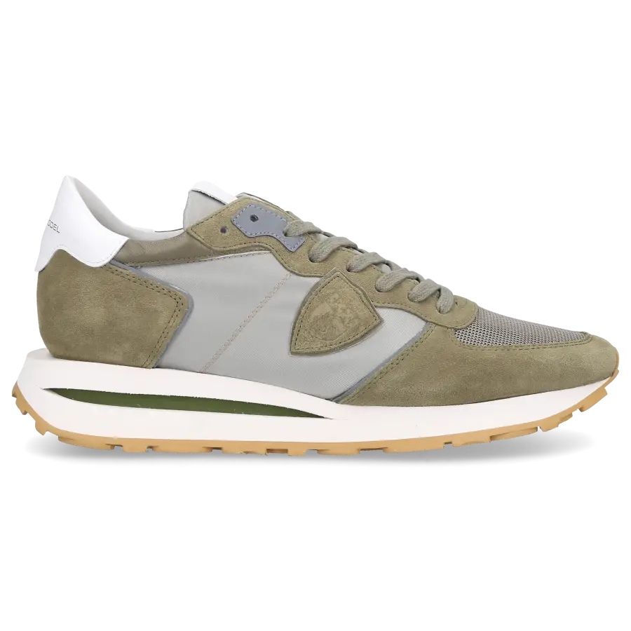 Philippe Model - Sneaker low TROPEZ HAUTE Veloursleder Textil - grün