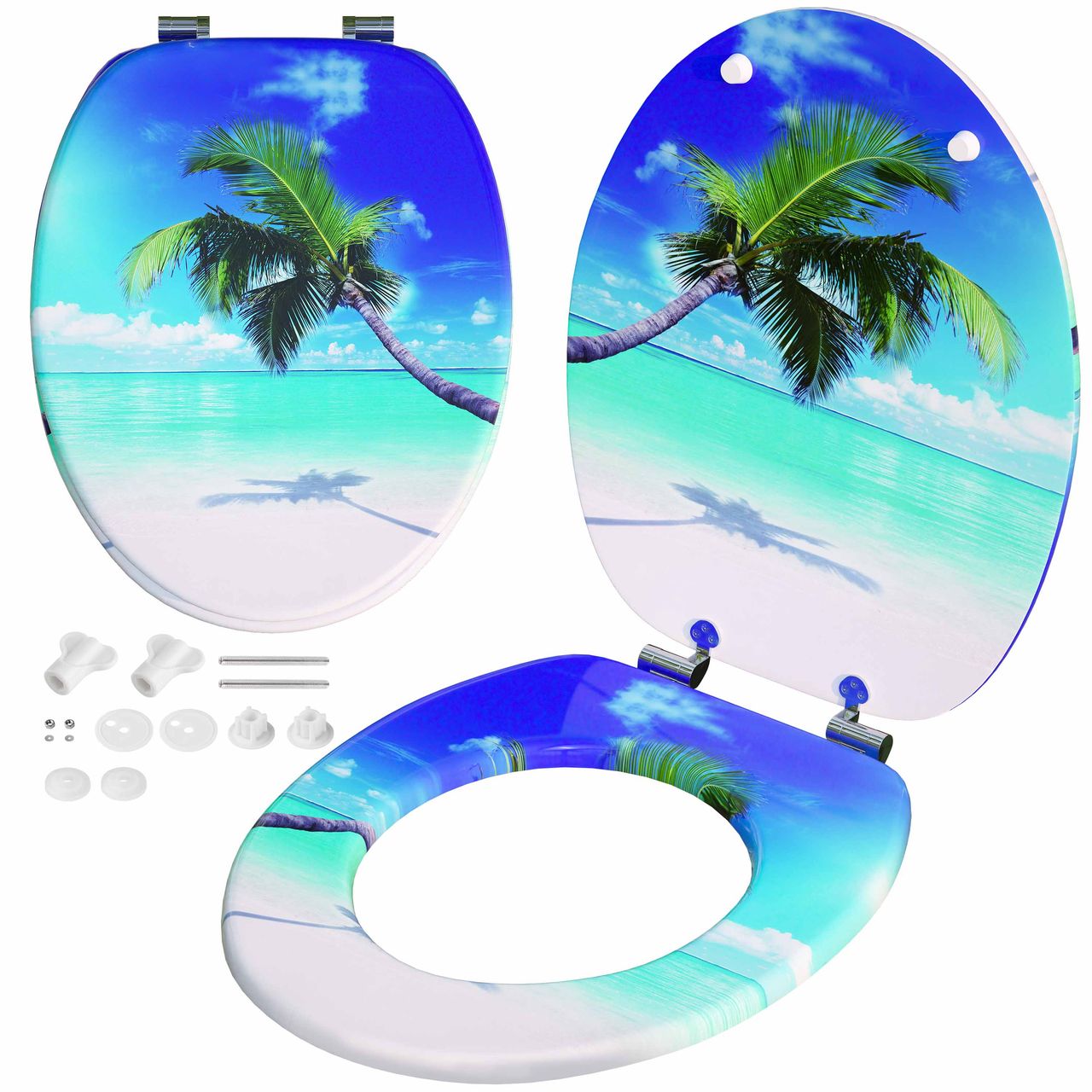 Casaria Toilettensitz Strand mit Absenkautomatik