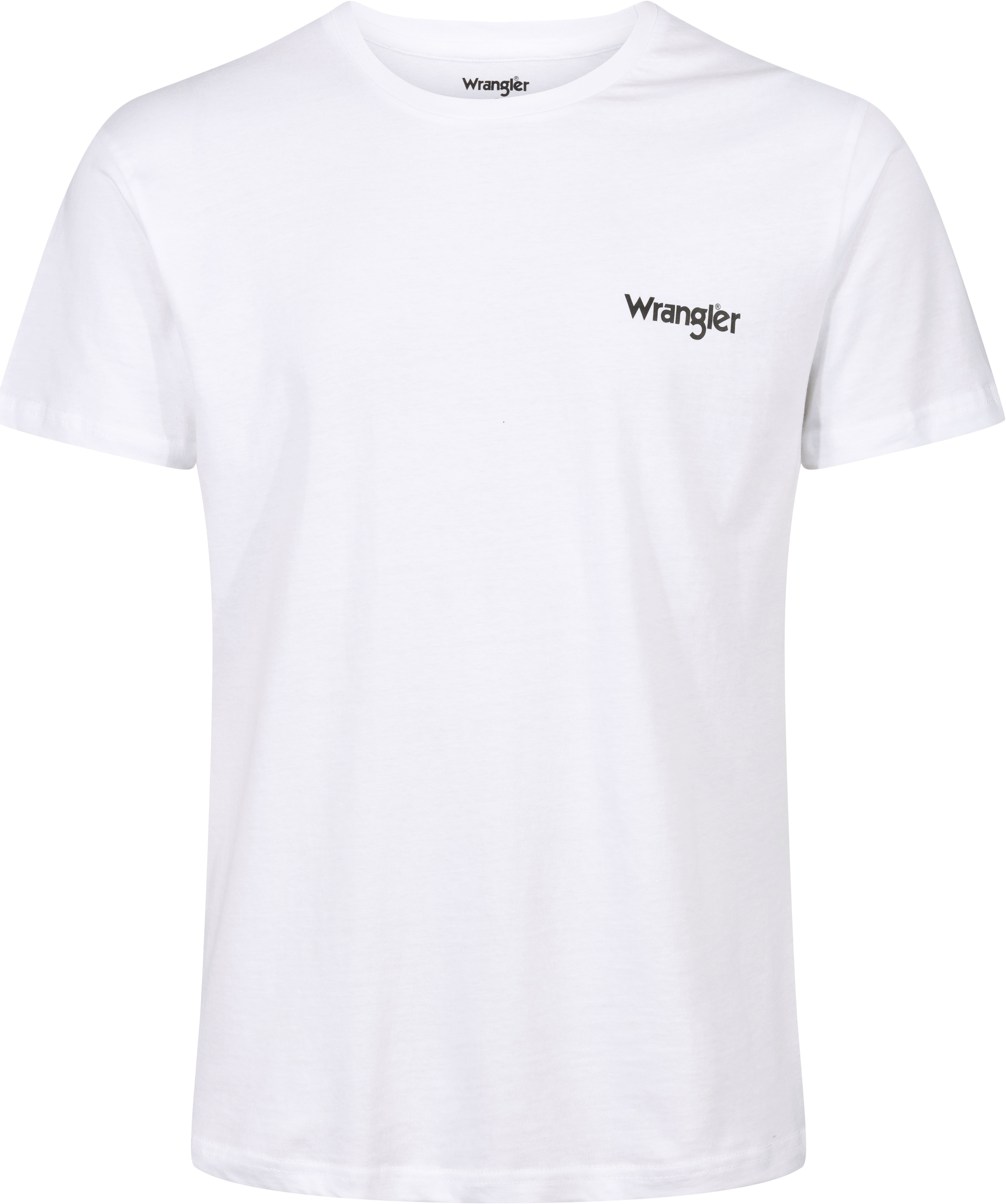 Wrangler T-Shirt FOSTER (3er-Pack) mit Logoschriftzug und Rundhalsausschnitt
