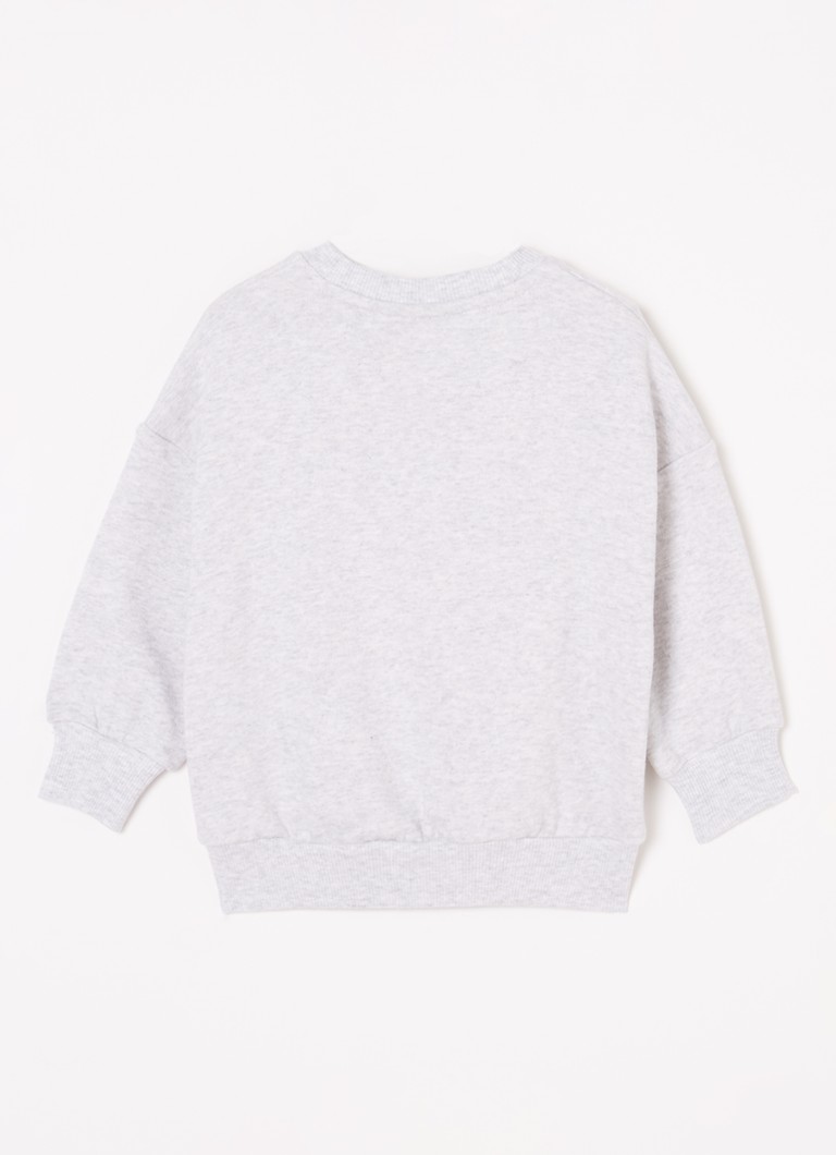 Pulover mini Rodini din bumbac organic cu broderie de papagal