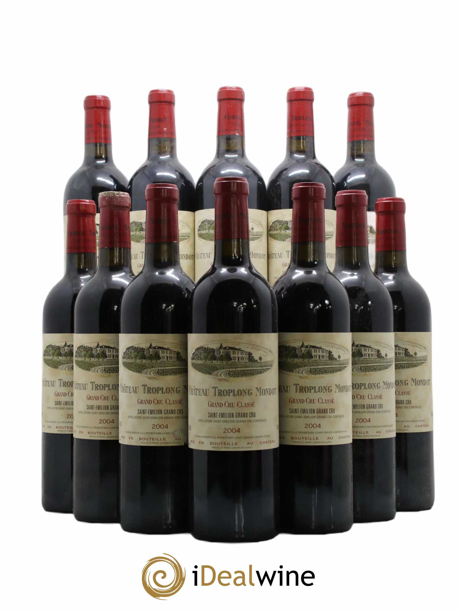 Château Troplong Mondot 1er Grand Cru Classé B  2004 - Lot de 12 Bouteilles