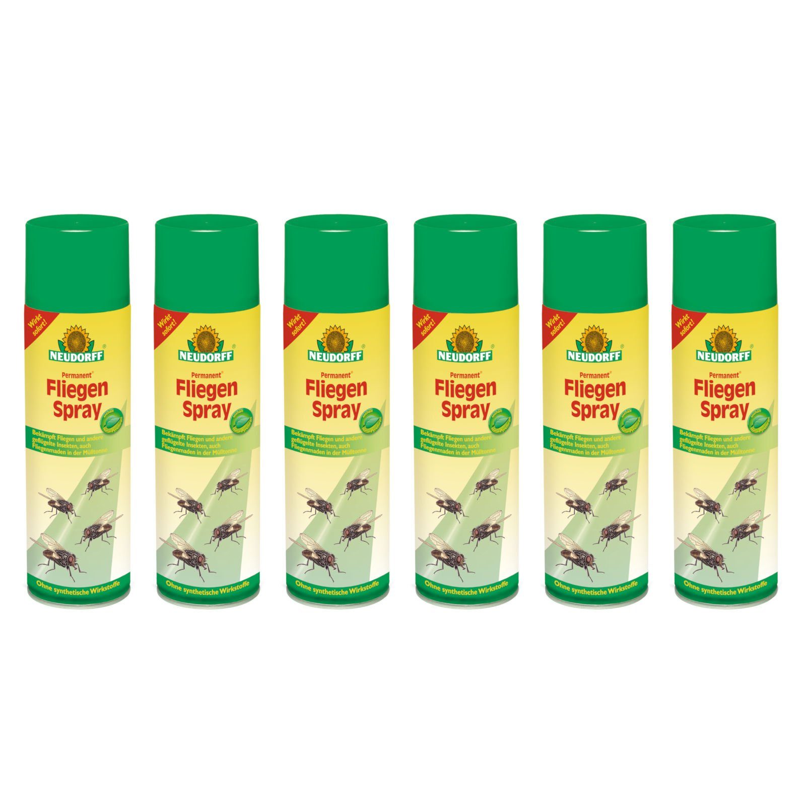 Neudorff Insektenspray Permanent FliegenSpray - 6x 500 ml