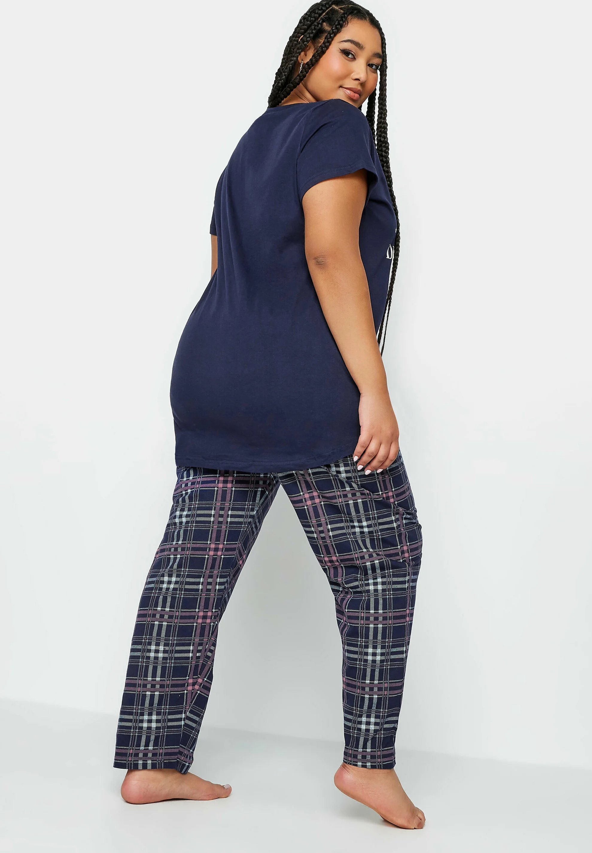 Conjunto de pijama con eslogan de Yours Clothing DUVET DAYS