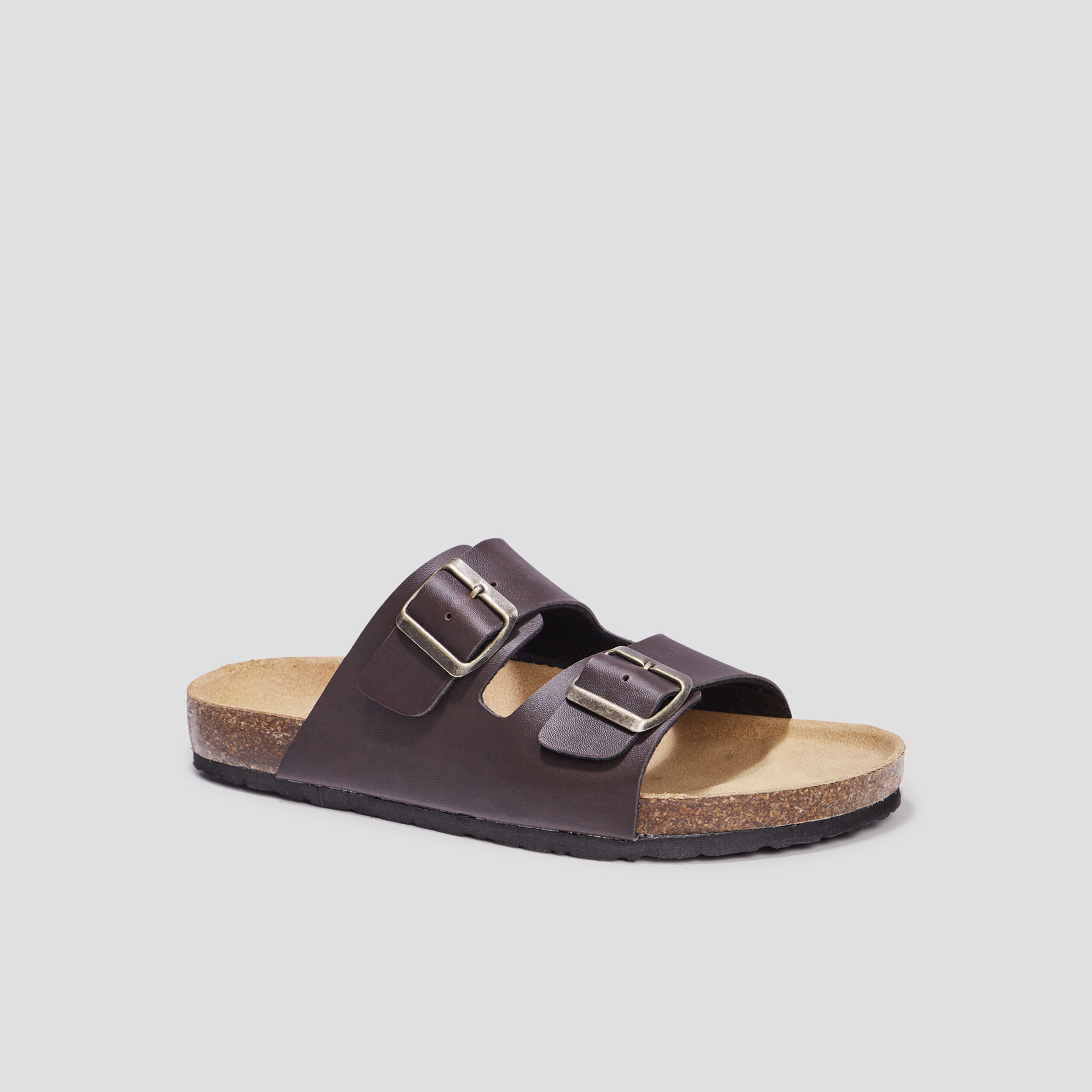 Mules avec boucles Goaleres marron homme | La Halle