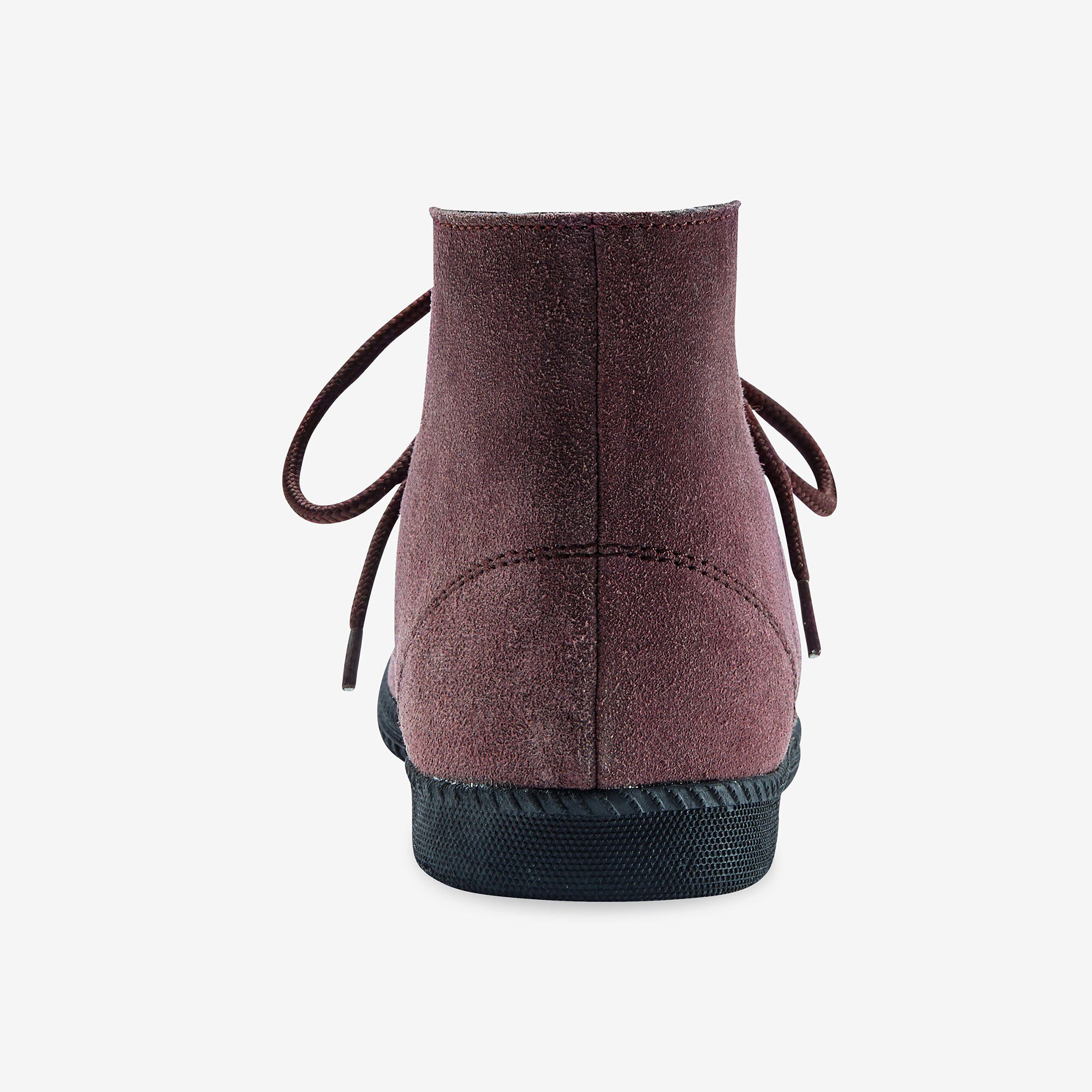 Bottines à lacet en croûte de cuir
